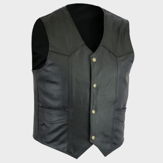 Klassische Motorrad Biker Schutzweste aus Leder