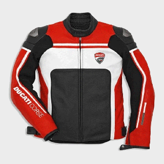 Ducati Corse Motorradjacke aus Leder