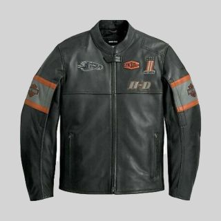 Eagle Biker Distressed Harley Davidson Motorrad Mode Lederjacke