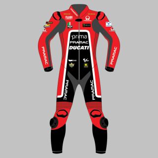 Franco Morbidelli Ducati Motorrad-Lederkombi Britischer GP 2024