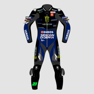 Franco Morbidelli MotoGP 2023 Yamaha Leder-Rennanzug