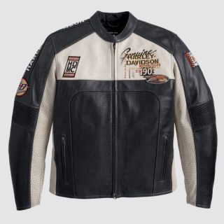 Harley Davidson Herren Regulator Perforierte Lederjacke