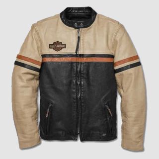 Harley Davidson Herren hochwertige Racing Lederjacke