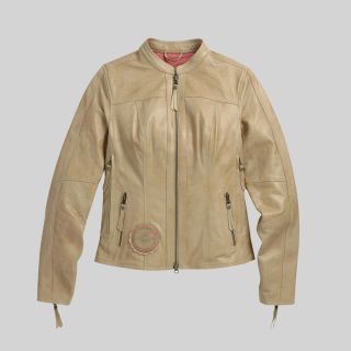 Harley Davidson Gremlin Shield Triple Vent Lederjacke für Damen