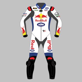 Jack Miller KTM Weißer Biker-Lederanzug Britischer GP 2024