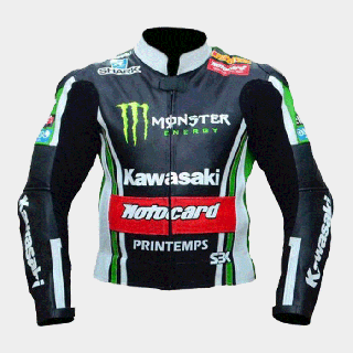 Kawasaki Motocard Lederjacke