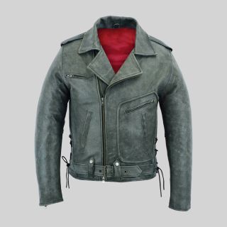 Kiss Army Motorrad-Bikerjacke aus Leder