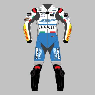 Marc Marquez Ducati Motorrad-Rennlederanzug Britischer GP 2024