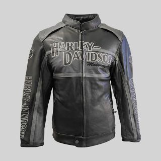 Herren Motorrad Triple Vent HD Lederjacke