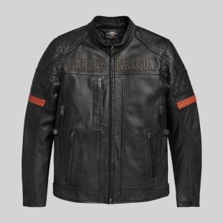 Vanocker Triple Vent System Lederjacke für Herren