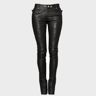 Schmal geschnittene Lederhose